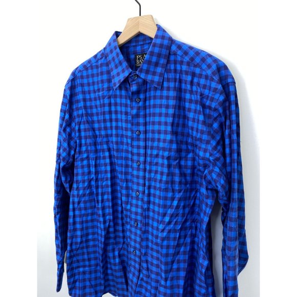Jos. A. Bank Long Sleeve Button-Down Shirt Blue L - Picture 2 of 4